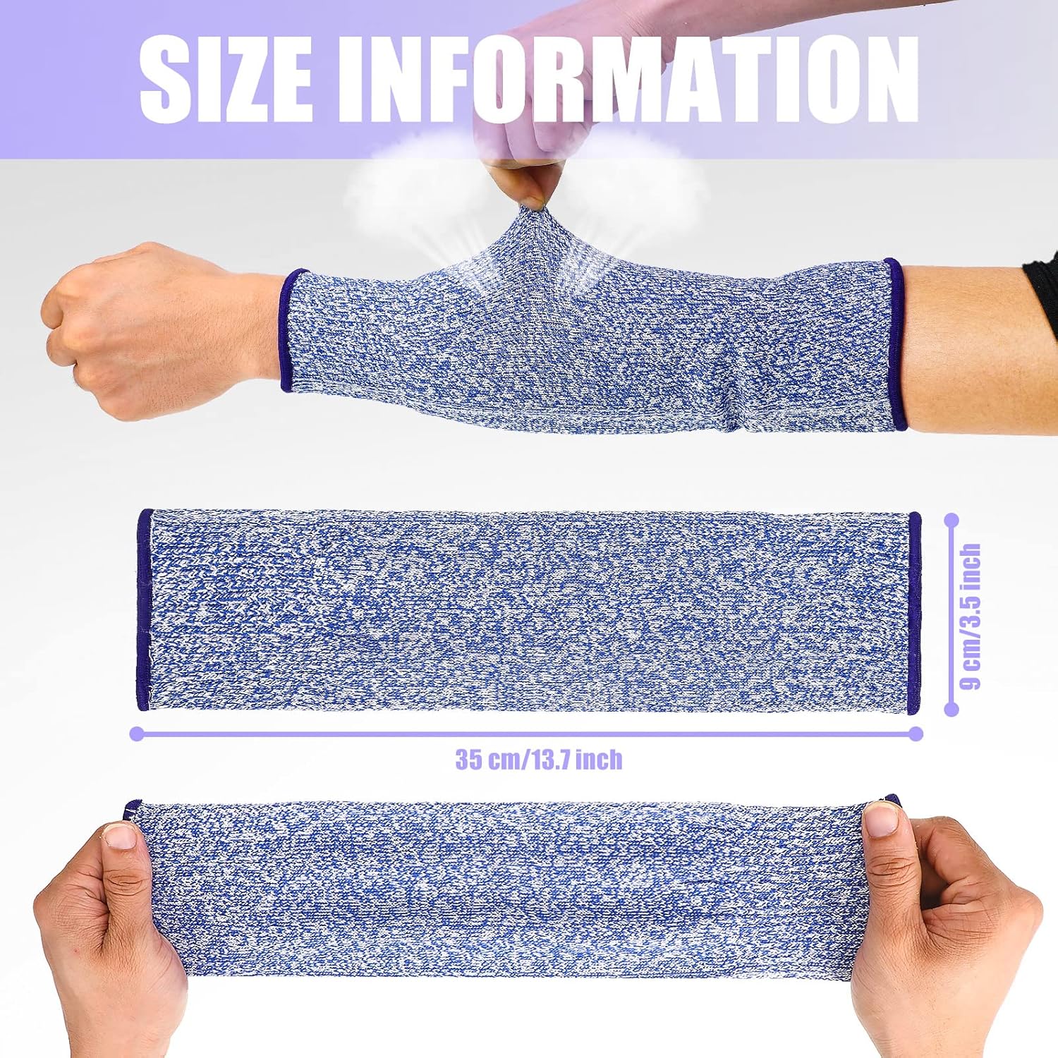 3 Pairs Cut Resistant Arm Protectors for Thin Skin and Bruising Level 5 Arm Protective Sleeves for Men Women Elastic Sleeve Protectors for Arm Anti Abrasion Safety Arm Guard for Garden Kitchen Farm : Tools & Home Improvement