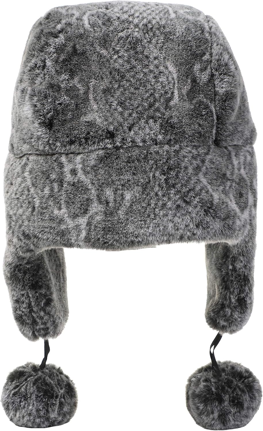 LA CARRIE Women's Snakeskin Print Faux Fur Ushanka Hat Winter Russian Trapper Hat for Skiing Earflap
