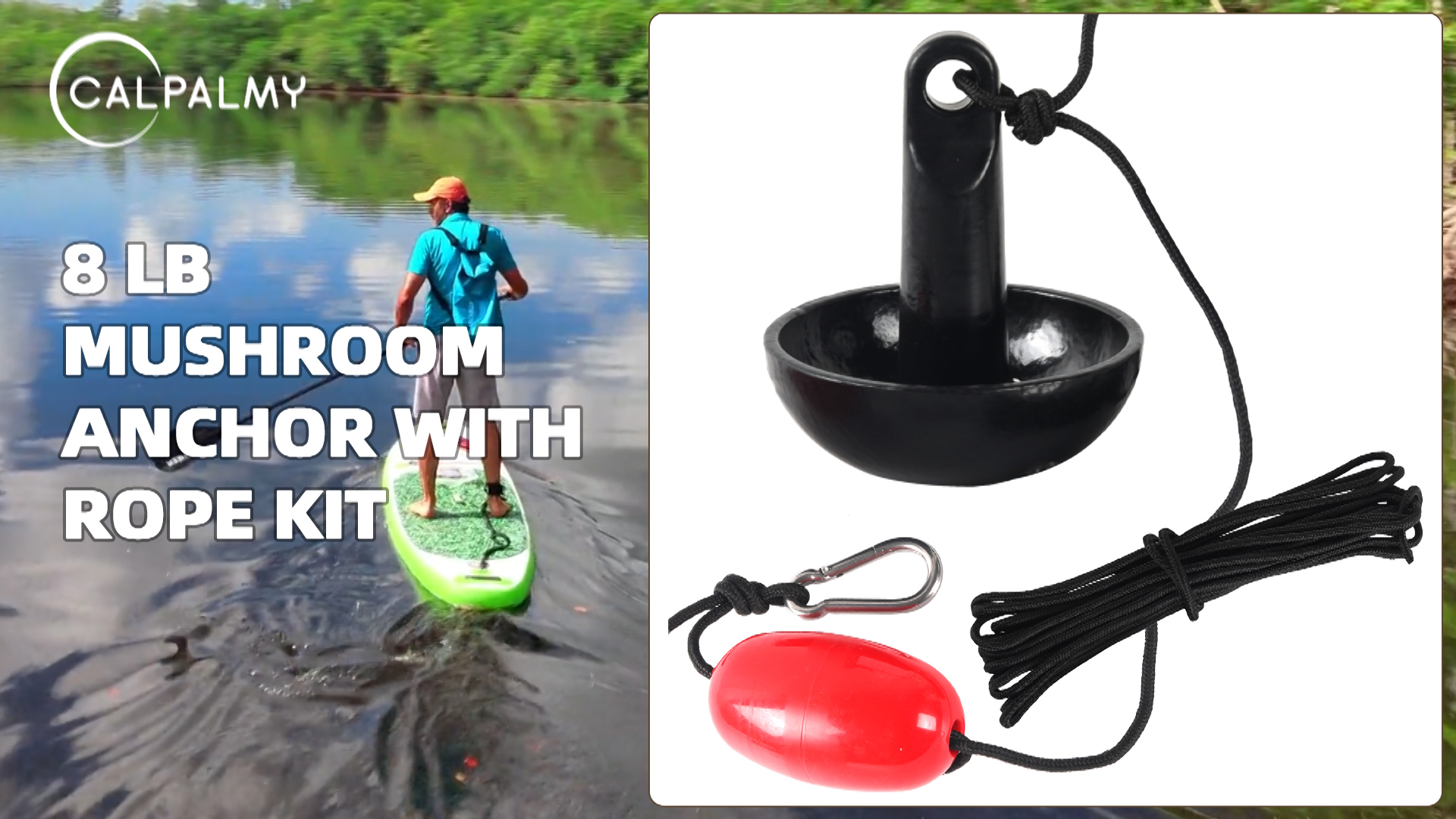 Newport Vessels Premium Mushroom Anchor Kit W/Bag, Rope, Bouy