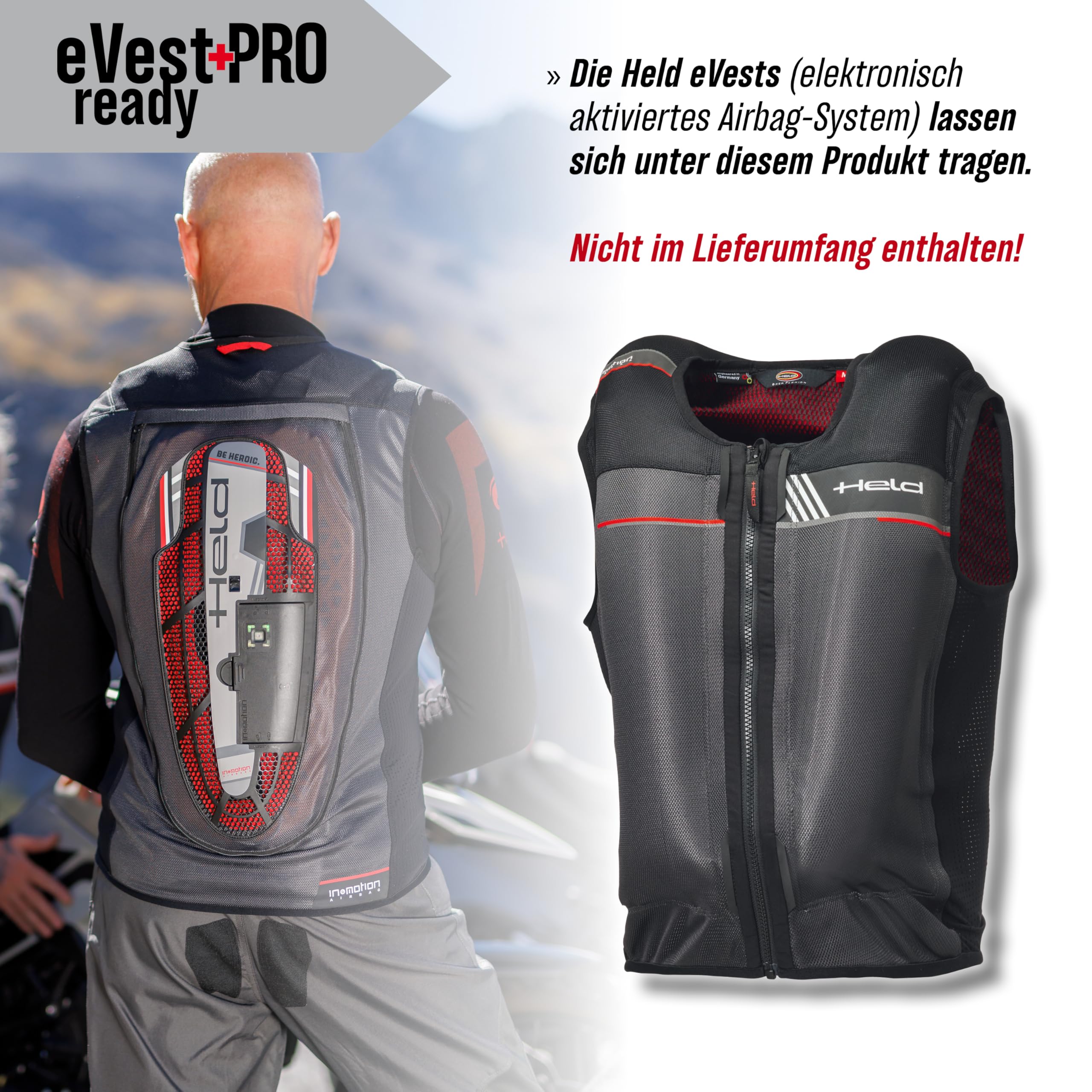 Held Lonborg Top Motorrad Jacke Herren - Tactel Laminatjacke mit herausnehmbarem Thermofutter - 100% Wasserdicht - Level 2 Protektorenjacke - CE Schutzkleidung Klasse AA