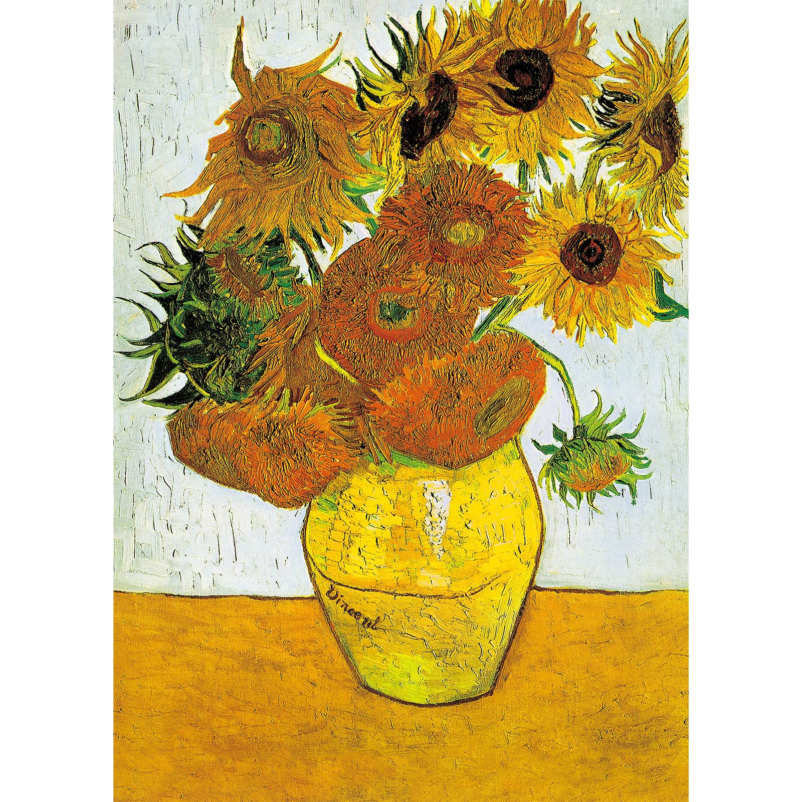 100 Pieces Jigsaw Puzzles for Kids-Sunflower 100 Piece Puzzle Famous Oil Painting 100 Piece Puzzles For Adults Classic Art 100 Pieces Puzzle by Vincent Van Gogh 100 pieces