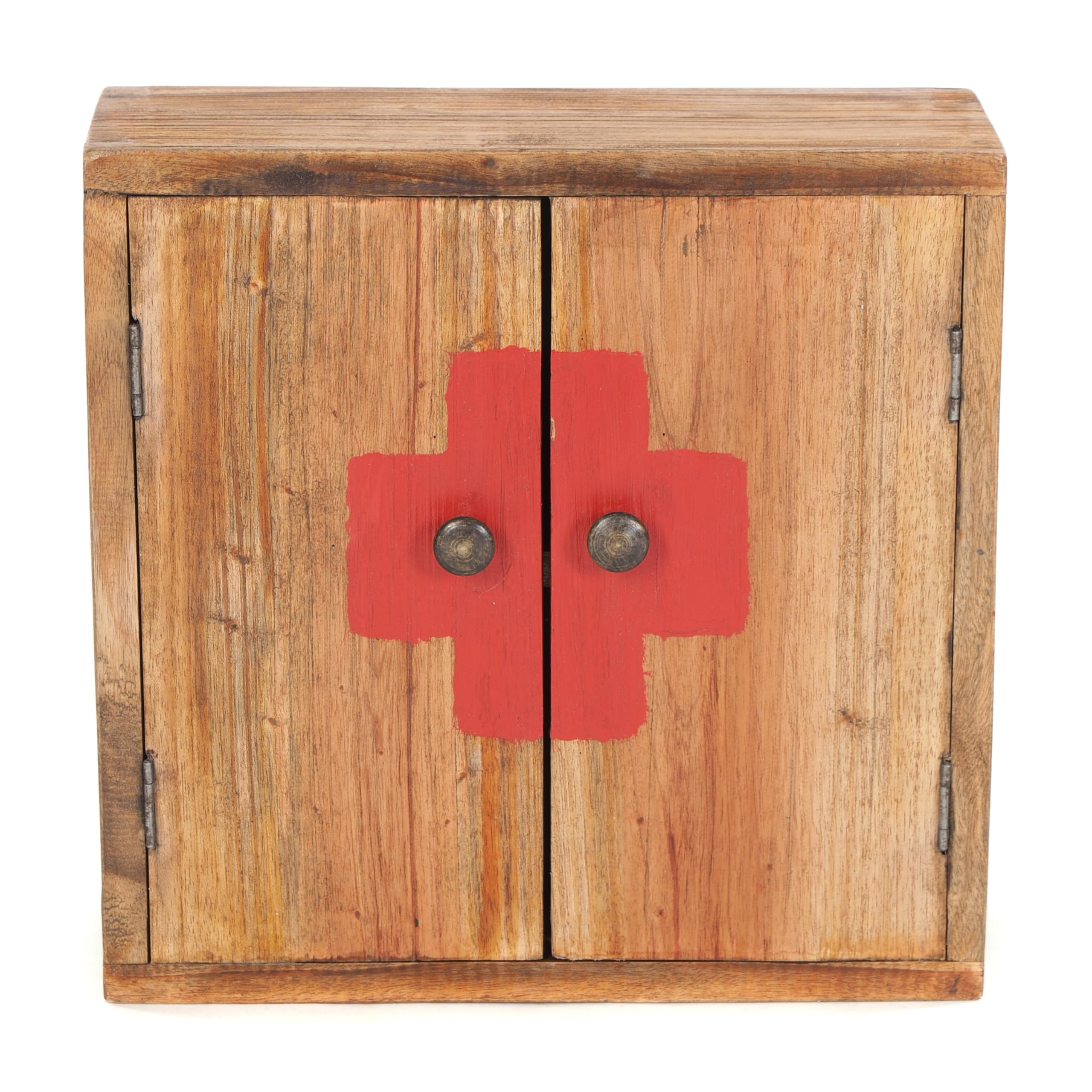 Armadietto per le medicine, modello “Medic 35”, 35 x 35 x 13 cm (altezza x larghezza x profondità), in mogano, armadietto da parete in stile shabby chic