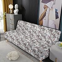 Vista 28 de Funda estampada para futón, fundas elásticas para sofá cama, tamaño matrimonial, individual, queen, sin brazos, fundas protectoras con parte