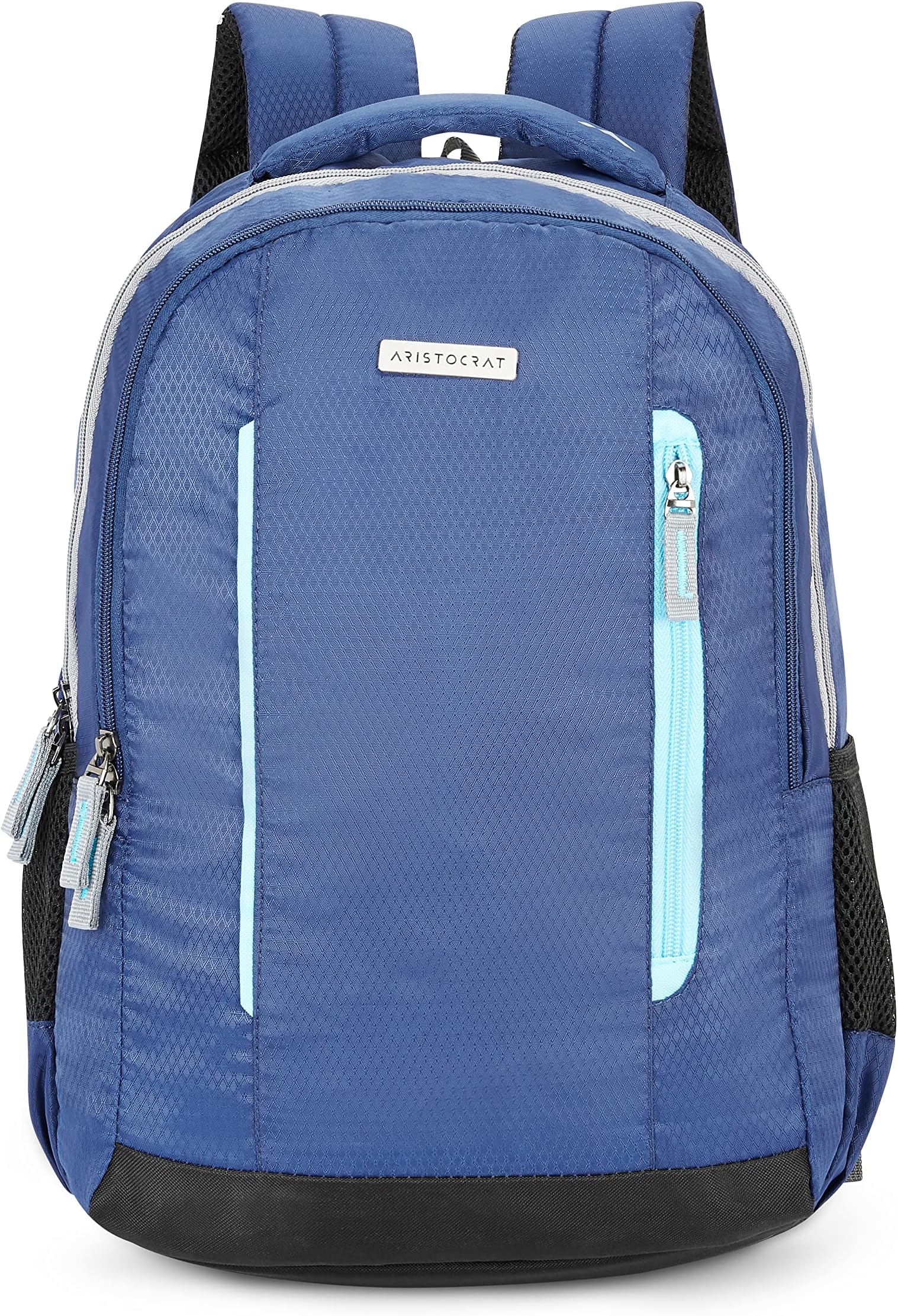 Aristocrat 27L Solid Pattern Arc 4 Compartment Laptop Backpack Blue (Blue, Medium)