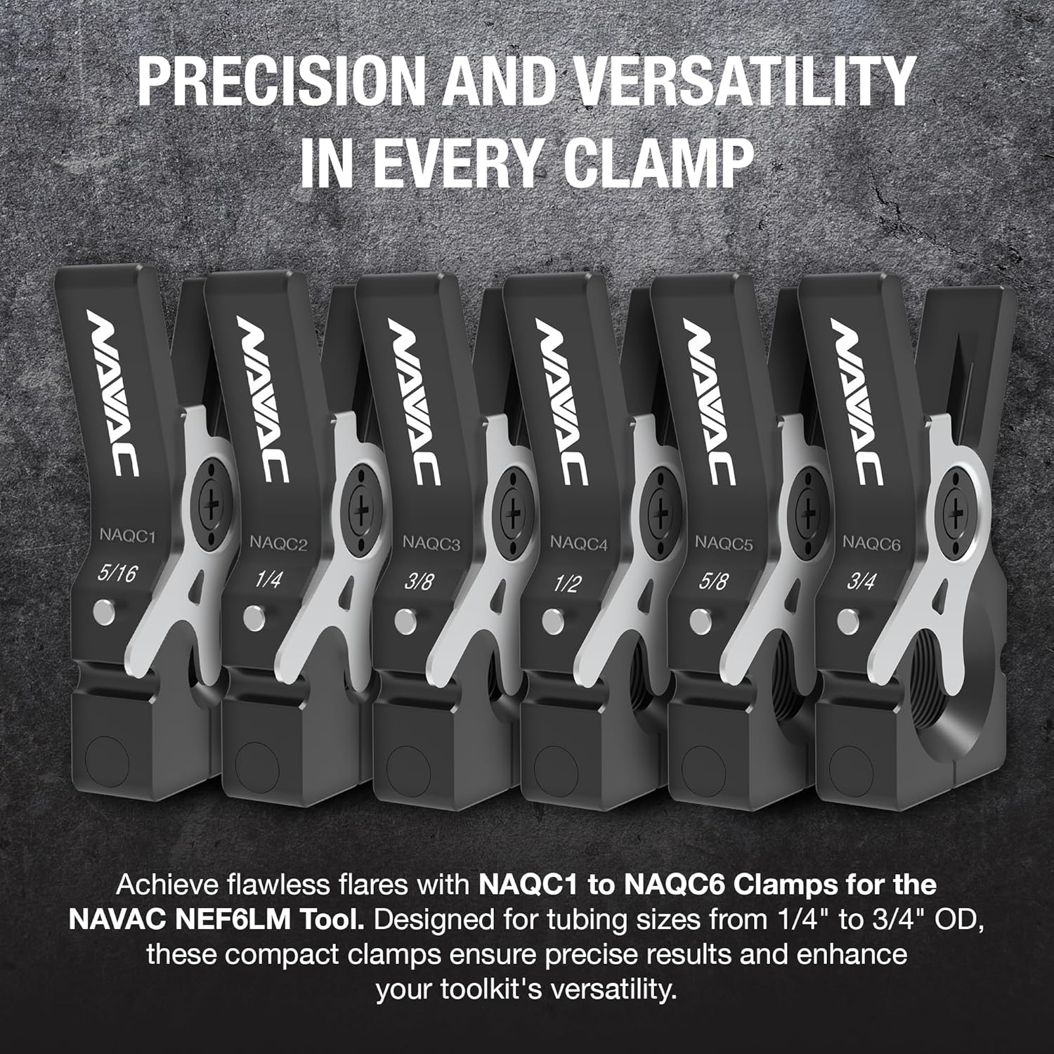 NAVAC NAQC3 Flaring Clamp for NAVAC NEF6LM Power Flaring Tool - 3/8" Outside Diameter