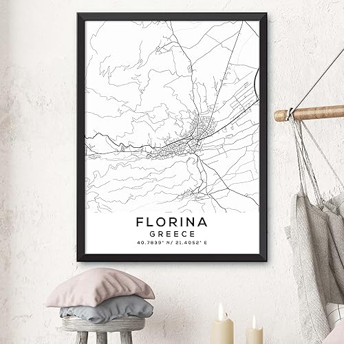 Miniatura 3 de Mapa de Florina, Grecia, Light 2 (18x24)