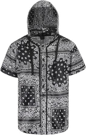 VICTORIOUS Mens Essential Two Tone and Pattern Baseball Jersey