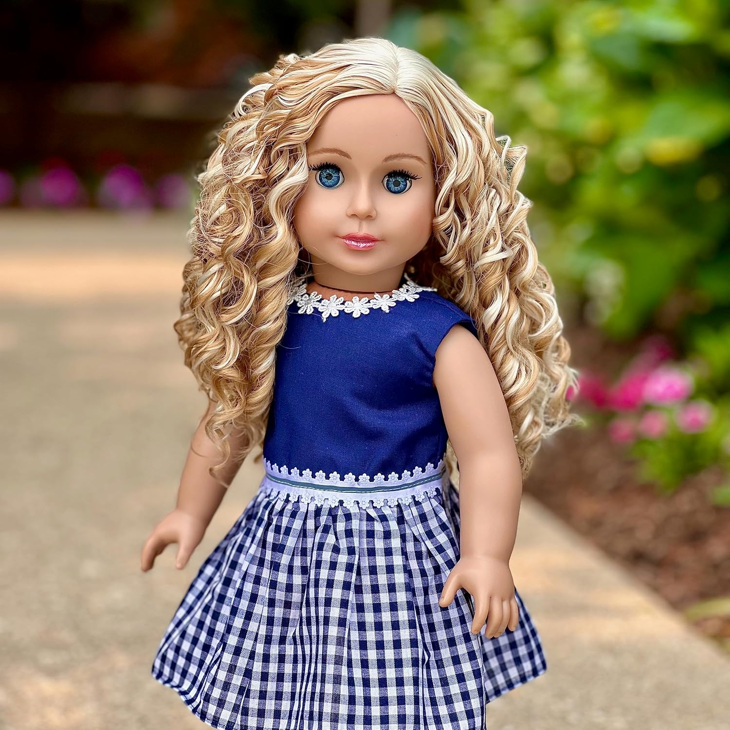 Saturday Afternoon - Navy Blue Dress - Clothes Fits 18 Inch Doll (Shoes Sold Separately) (Doll Not Included)