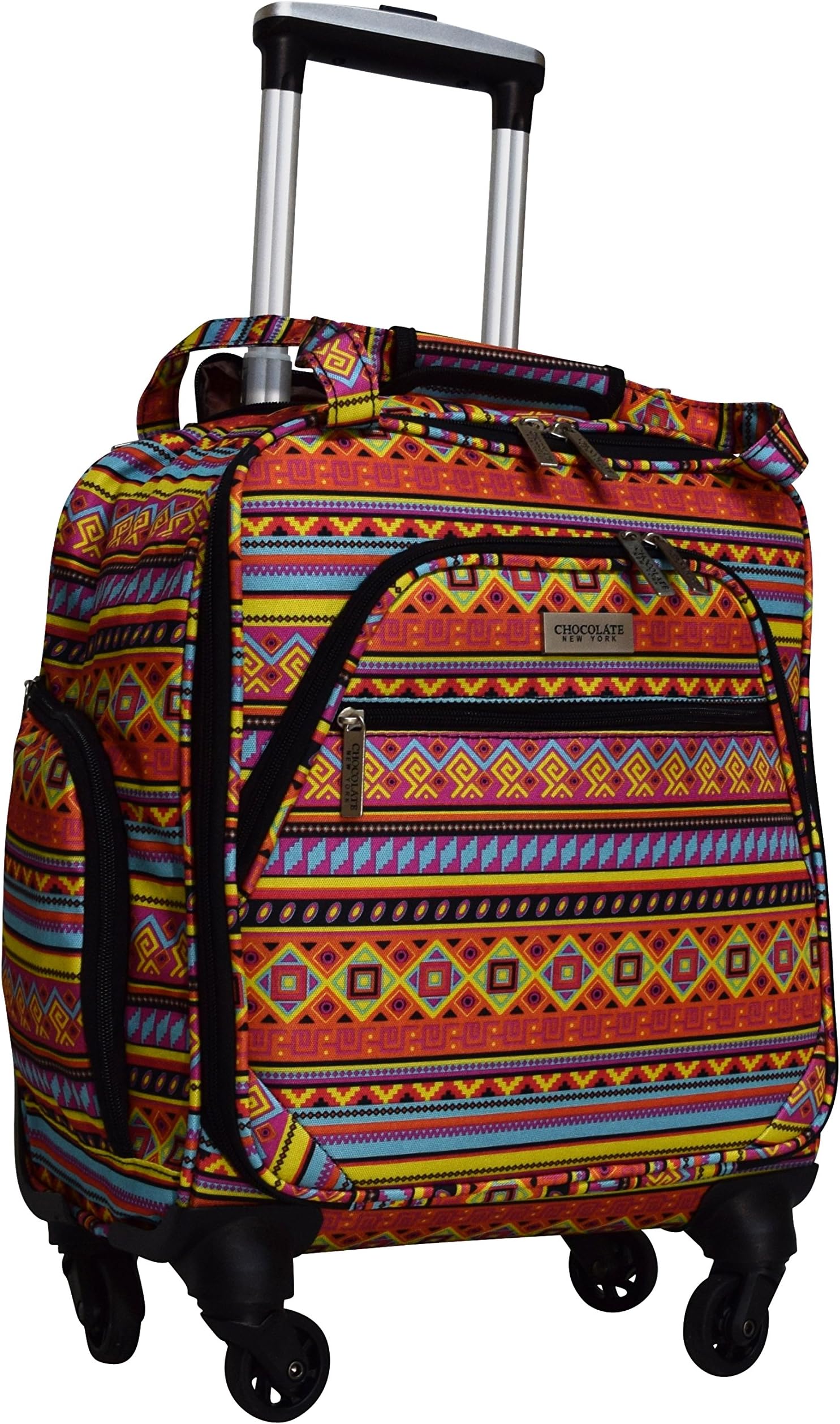 Chocolate New York 18" Spinner Under Seater Luggage