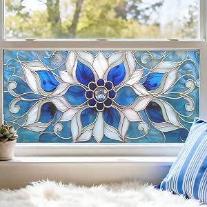 Amazon.com: KKYEJLQYI Frosted Static Cling Window Film 39.37x17.5in ...