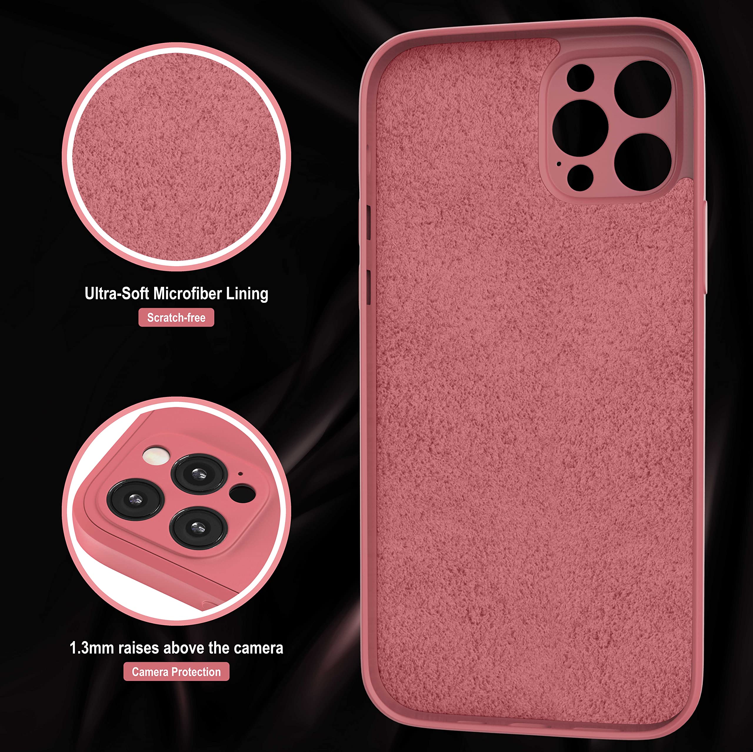 MyGadget Cover per iPhone 14 Pro Max - Custodia Protettiva in Silicone Morbido – Case TPU Flessibile - Ultra Protezione Antiurto & Antigraffio - Rosso