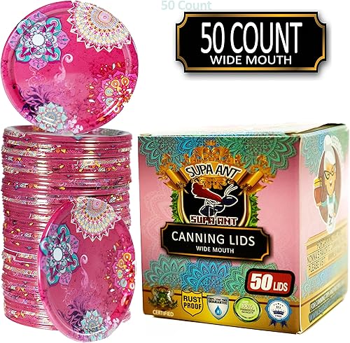 Tapas para frascos Mason - Tapas para conservas de boca ancha, tapas para conservas de boca ancha, tapas para tarros de conservas, tapas para tarros