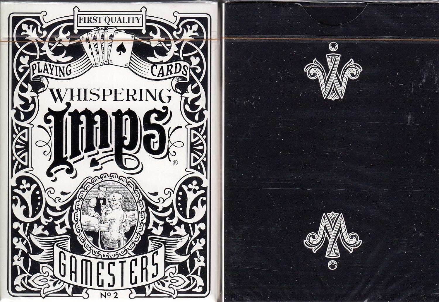 Whispering Imps Standard Playing Cards Poker Size Deck EPCC (Black)