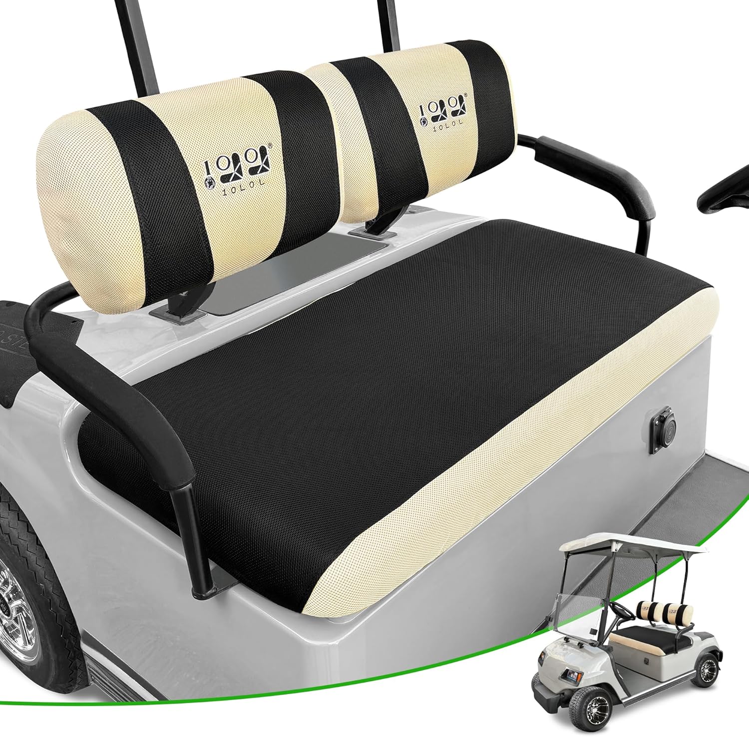 10L0L Golf Cart Seat Covers, Fits Yamaha G2 G9 G16 G19 G22 & Club Car DS Pre2000, EZGO