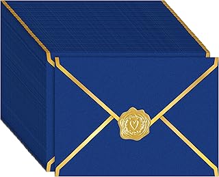 AVERZELLA 100 Pack 5x7 A7 Envelopes for Invitations, 250g Thick Shimmer ...