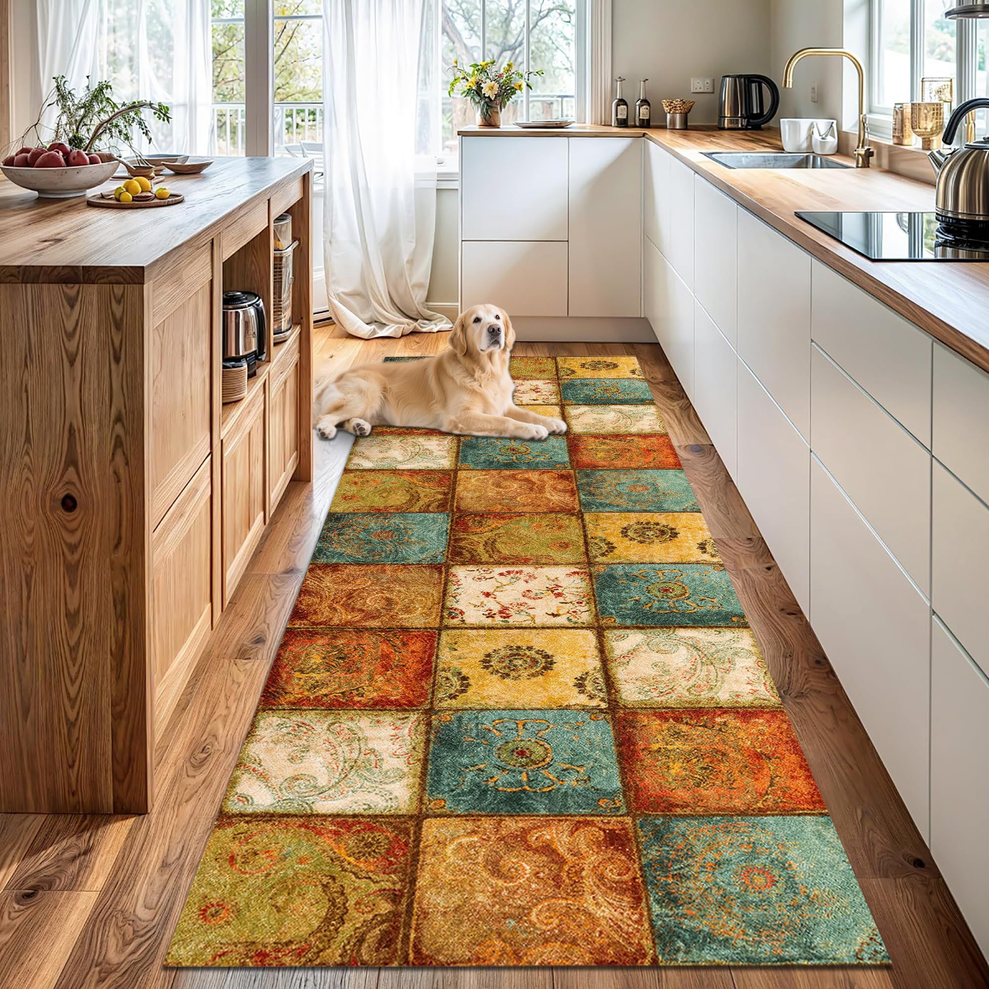 Alfombra cocina 90 x 250 cm y alfombras pasillo largas estrechas para entrada