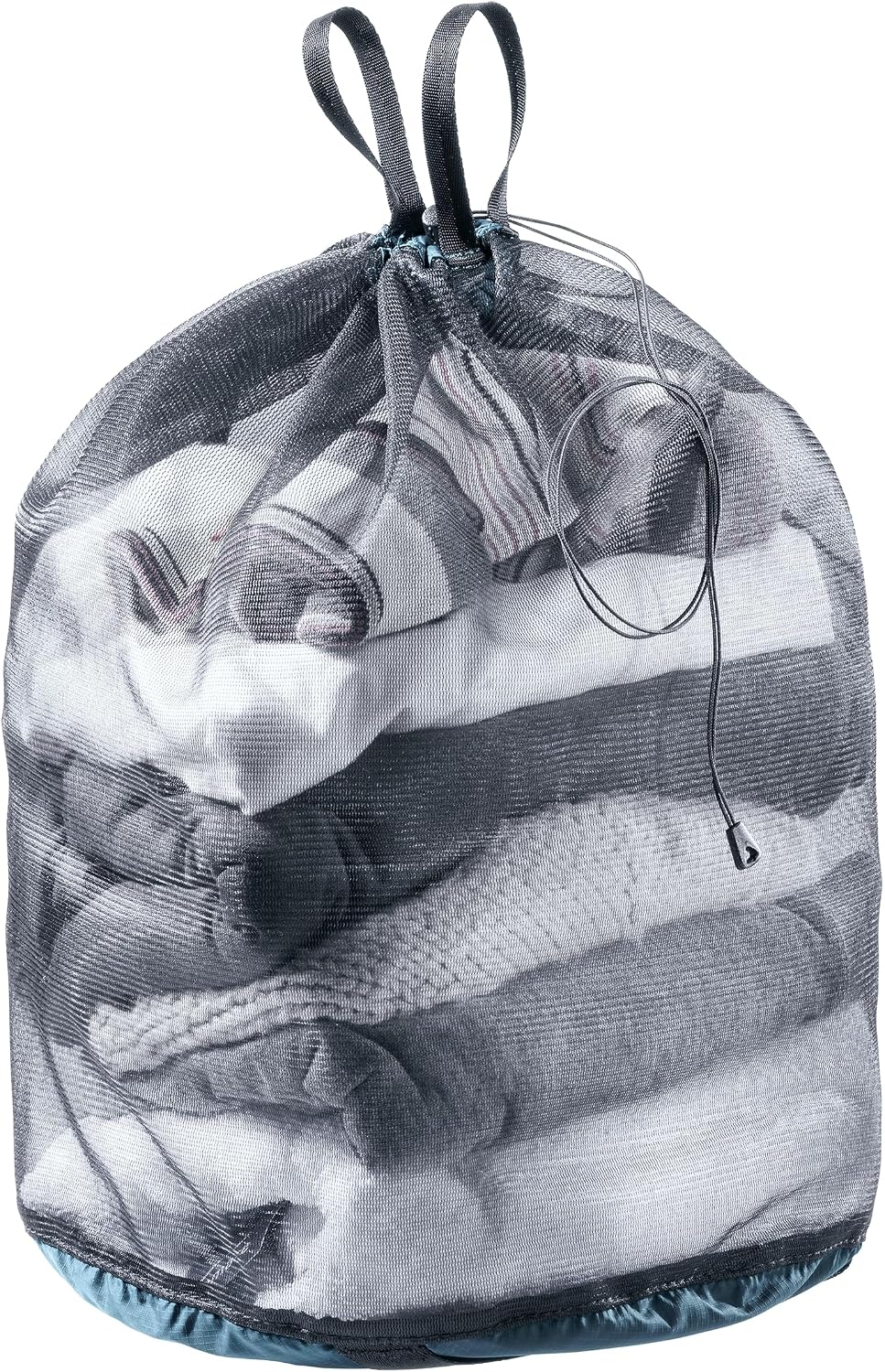 Deuter Mesh Sack 10, Lightweight Packing Organizer for Travel, Trekking, and Storage. 10 Liter - Atlantic-Black