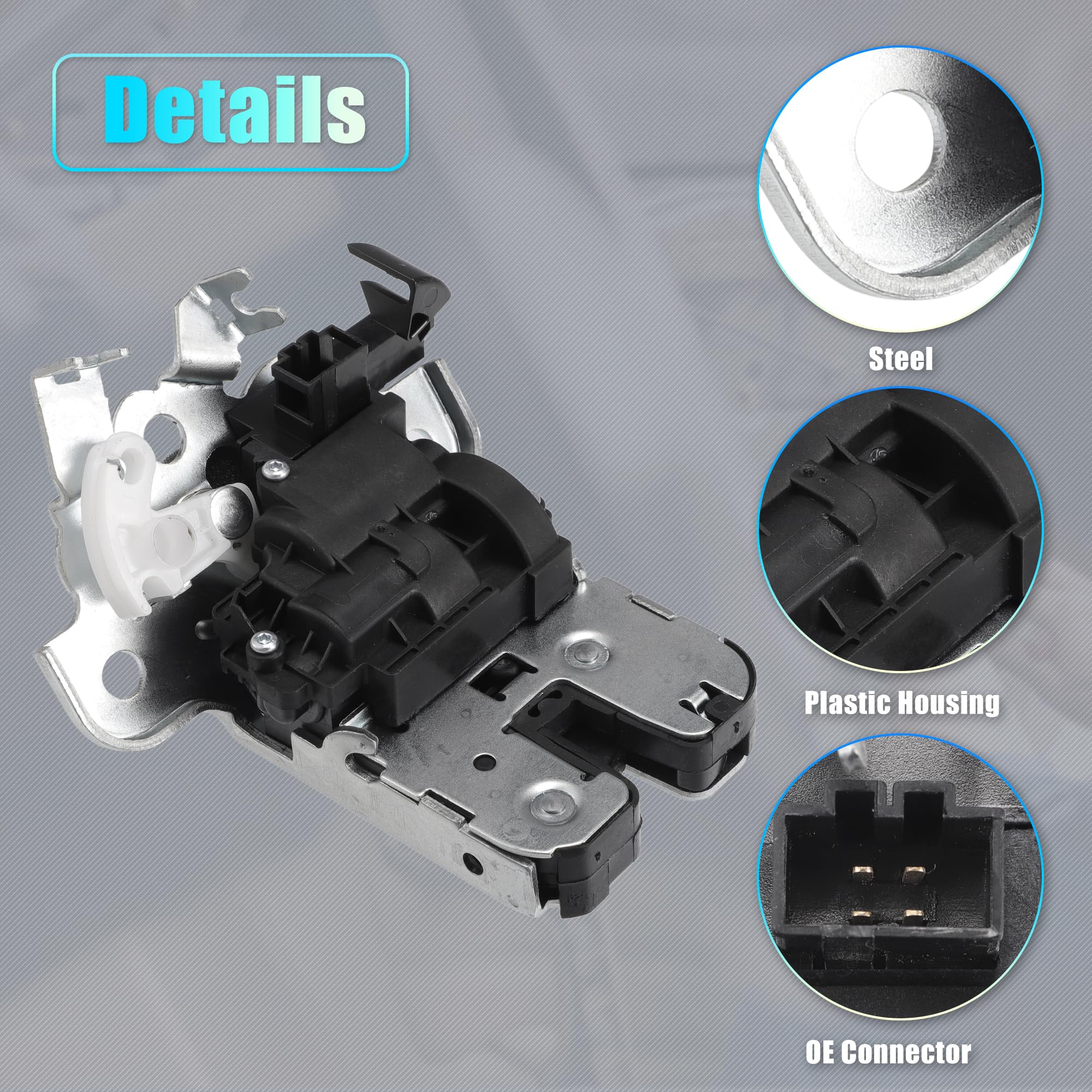 QUARKZMAN Serratura di Ricambio per Portellone Posteriore per Audi A4 2009-2012 per Audi A6 2009-2011 Meccanismo di Chiusura Portellone No.8R0827505A Tono Argento