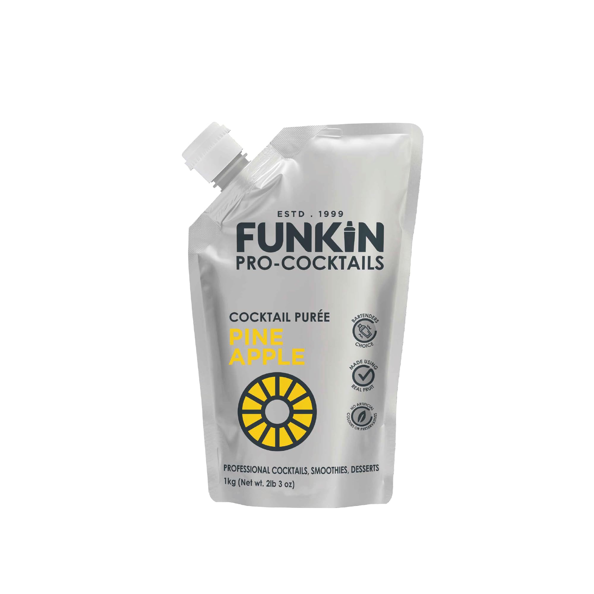FUNKIN Strawberry Puree Cocktail Mixer | Made with Real Fruit | Fresh Fruit Puree for Professional Cocktails, Smoothies, & Desserts | 0% ABV | Resealable Pouch | 1kg, Pack of 5 — view 19