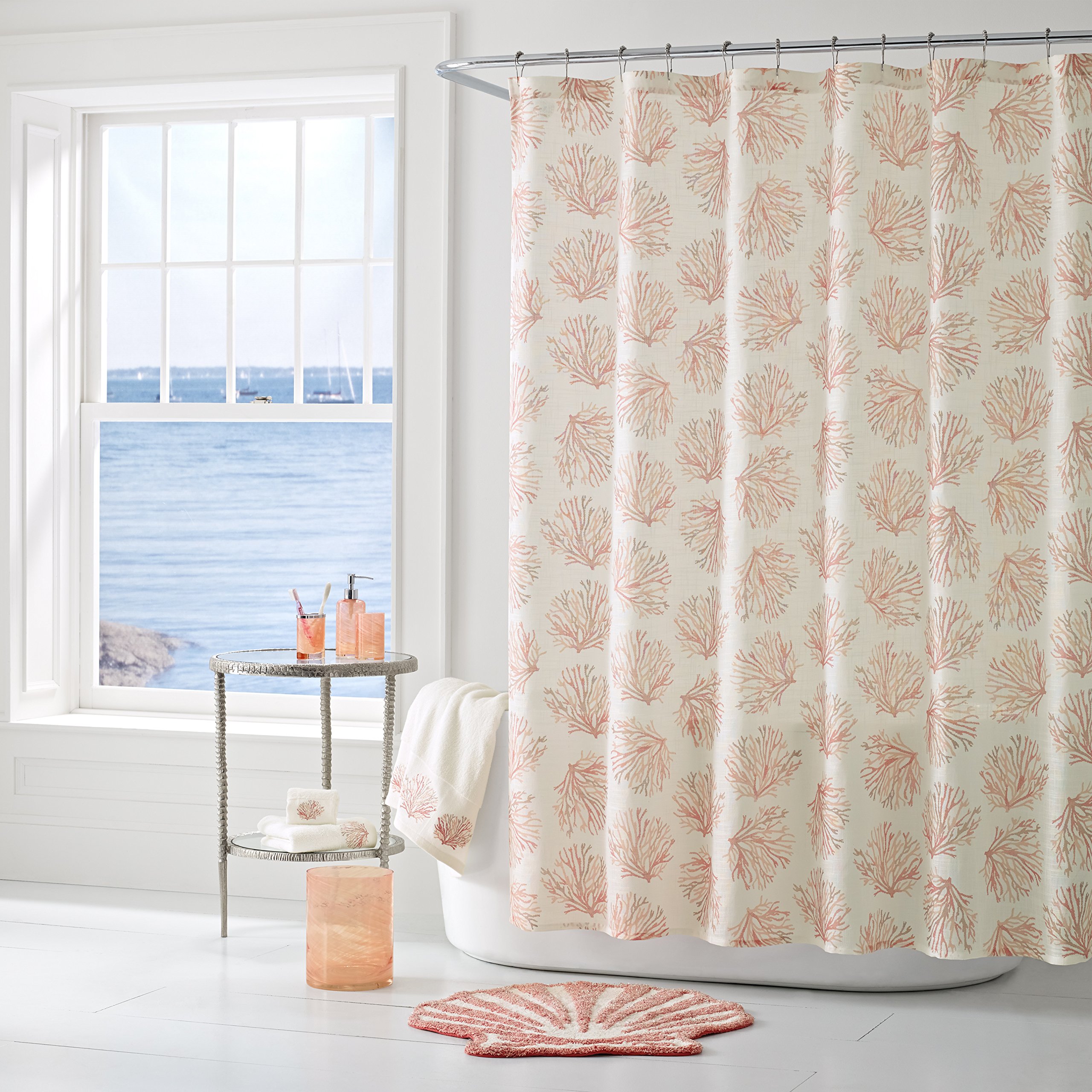 Five Queens Court Caribbean Reef Ombre Print Coastal Oversized Shower Curtain Coral Shower Curtains Amazon Com Au