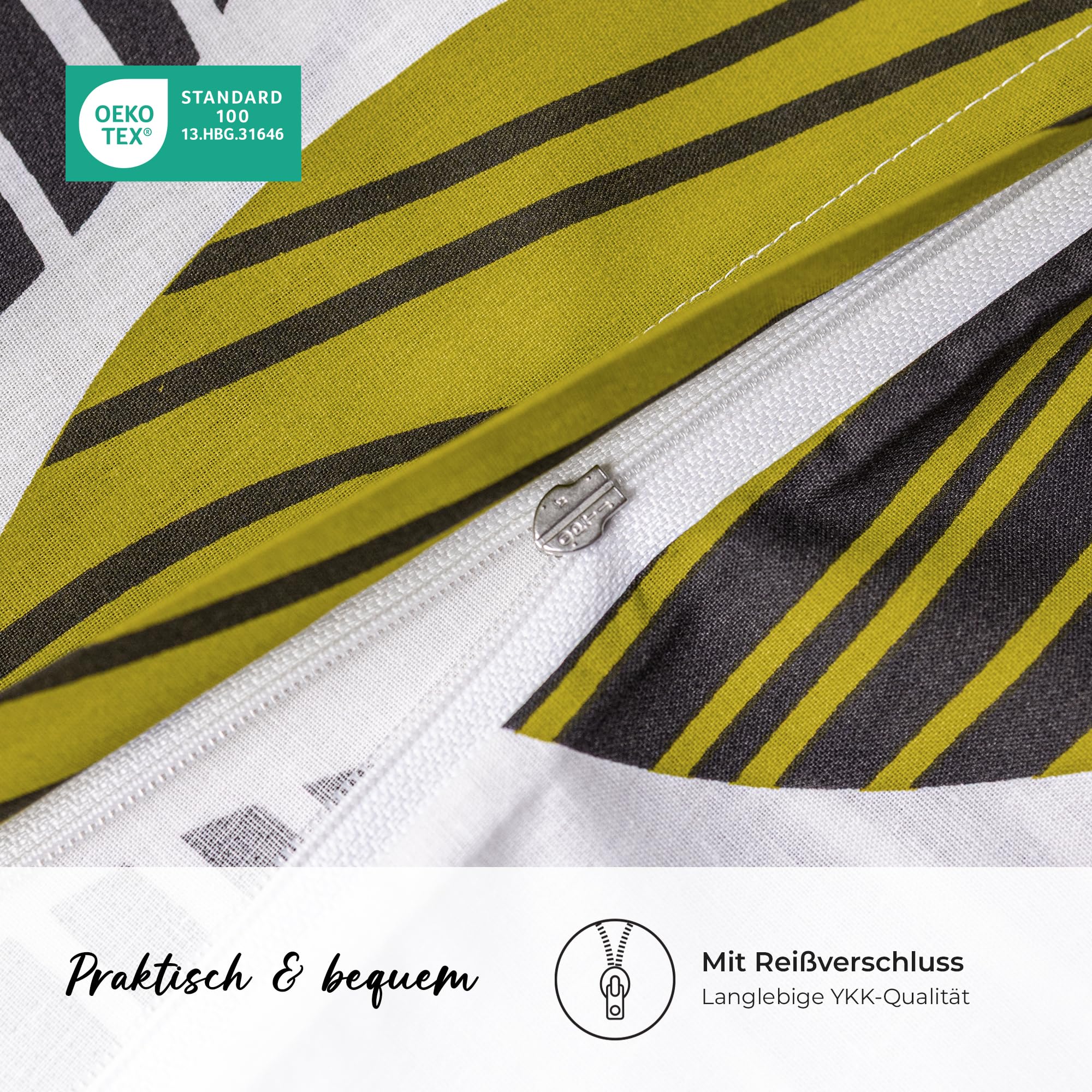 Ropa de cama premium de 200 x 200 cm, 100 % algodón transpirable con cremallera, color gris, lunares negros, 3 piezas, funda nórdica de 200 x 200 cm y 2 fundas de almohada de 80 x 80 cm