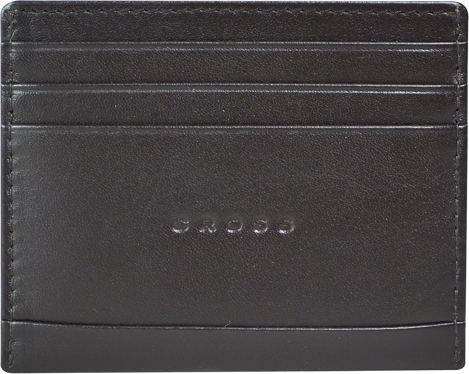 Cross Mens Leather Card Case, Black, One Size