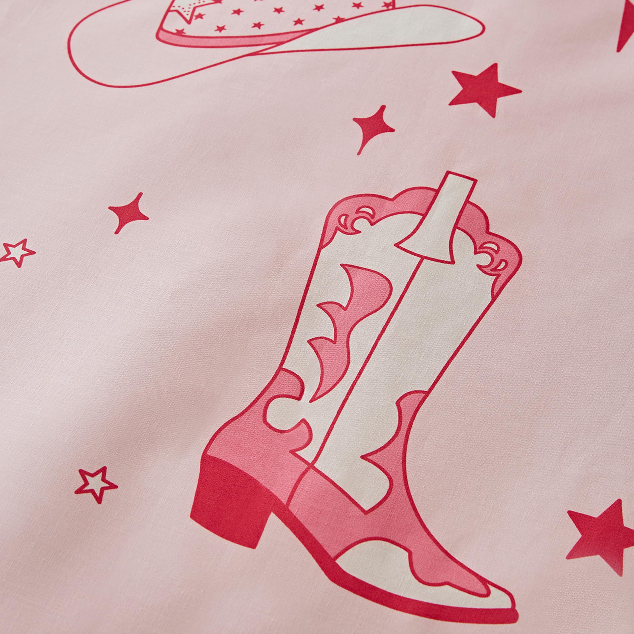 Sassy B Cowgirl Boot Reversible King Duvet Cover Set including Pillowcases Pink - Image 4