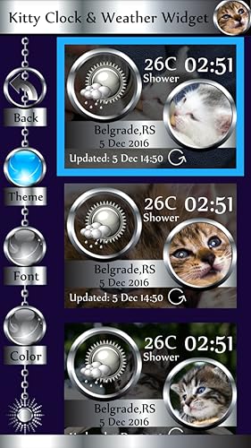 Relógio de Kitty & widget do tempo