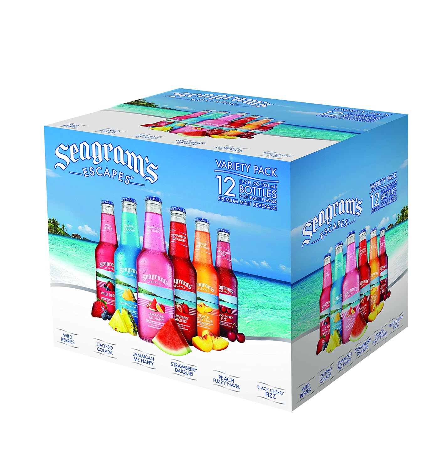 Seagram's Escapes Variety Pack, 12 pk, 12 fl oz bottles