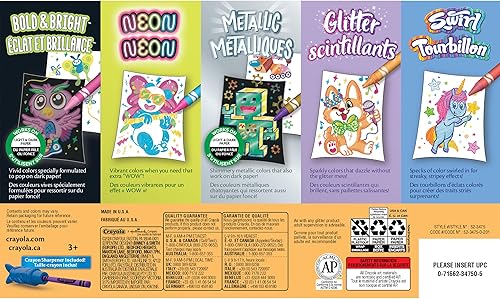 Miniatura 2 de Crayola Special Effects - Juego de crayones a granel (paquete de 5), 24 crayones para niños, suministros para colorear para artes y manualidades,