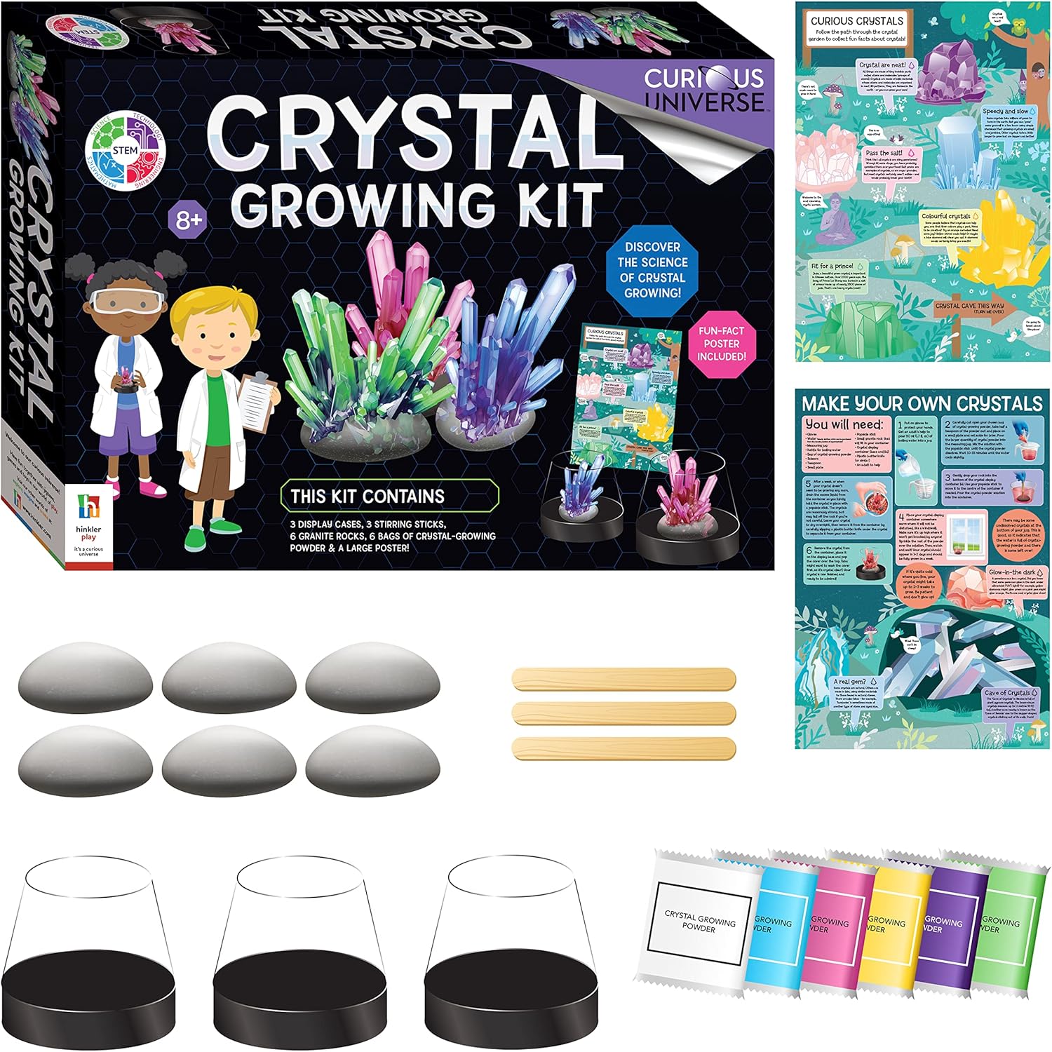 Hinkler Curious Universe Crystal Growing Science Kit
