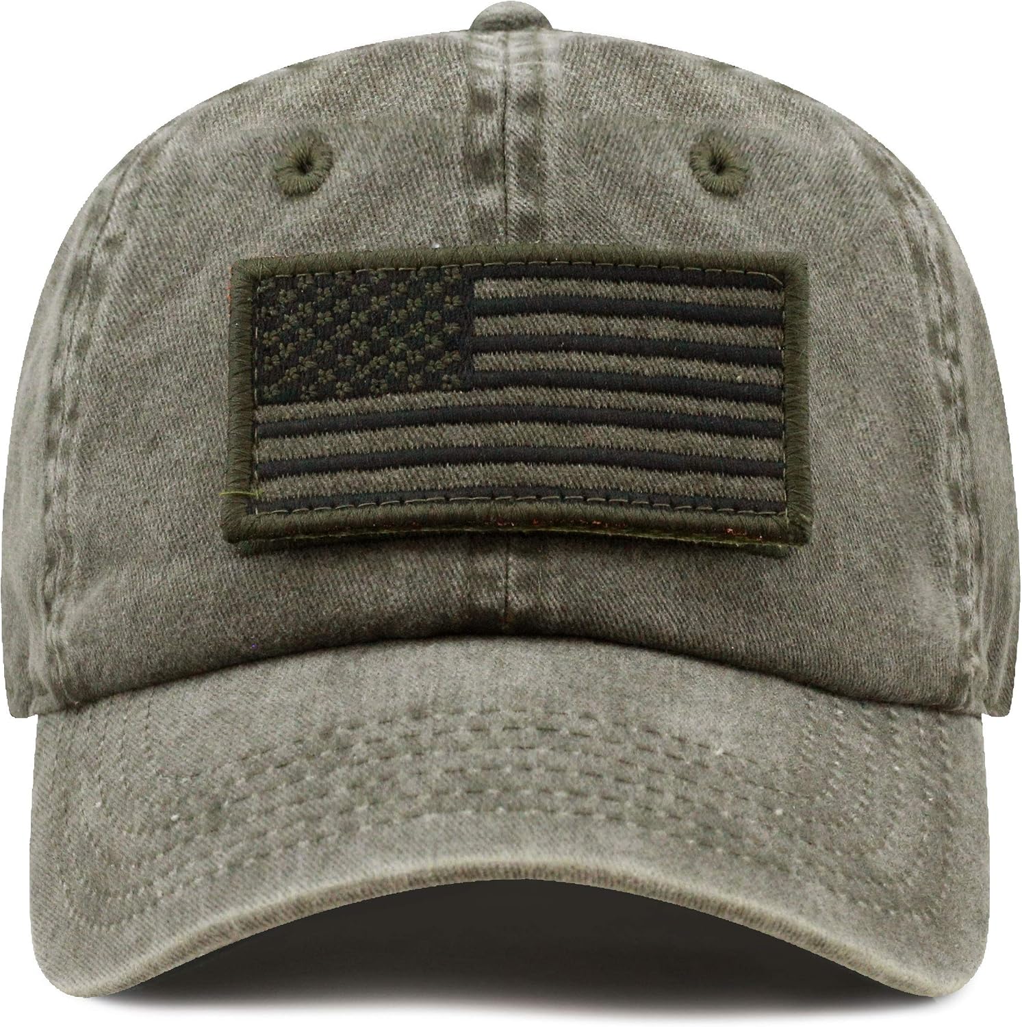The Hat Depot Cotton & Pigment Low Profile Tactical Operator USA Flag Patch Military Army Cap image 3