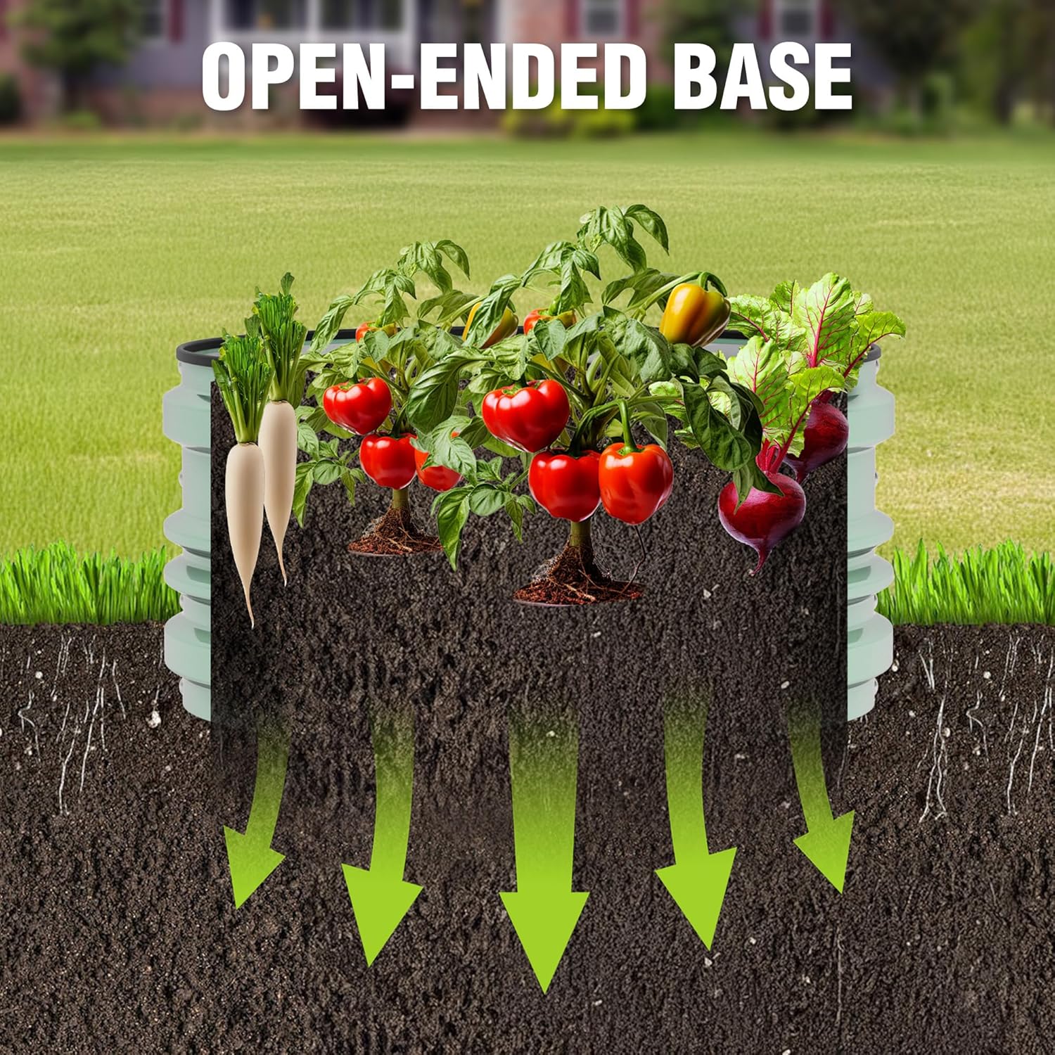 WORKPRO 3Pcs 2x2x1ft Galvanized Raised Garden Bed Set, Rust & Corrosion Protection, Easy Assembly, Safe Edge, Ideal for Vegetables & Flowers, Green