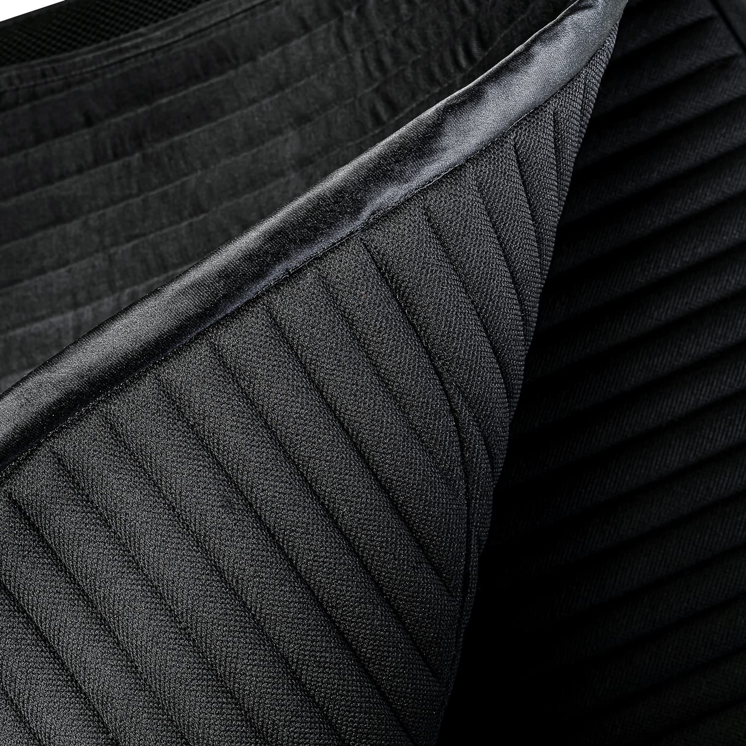 SUNRIDE Sella da Salto per Cavalli - Materiale a Rete per Una Maggiore Ventilazione Contro l'accumulo di Calore, Facile da Pulire e Che Mantiene la Forma (Pony, Nero/Grigio)