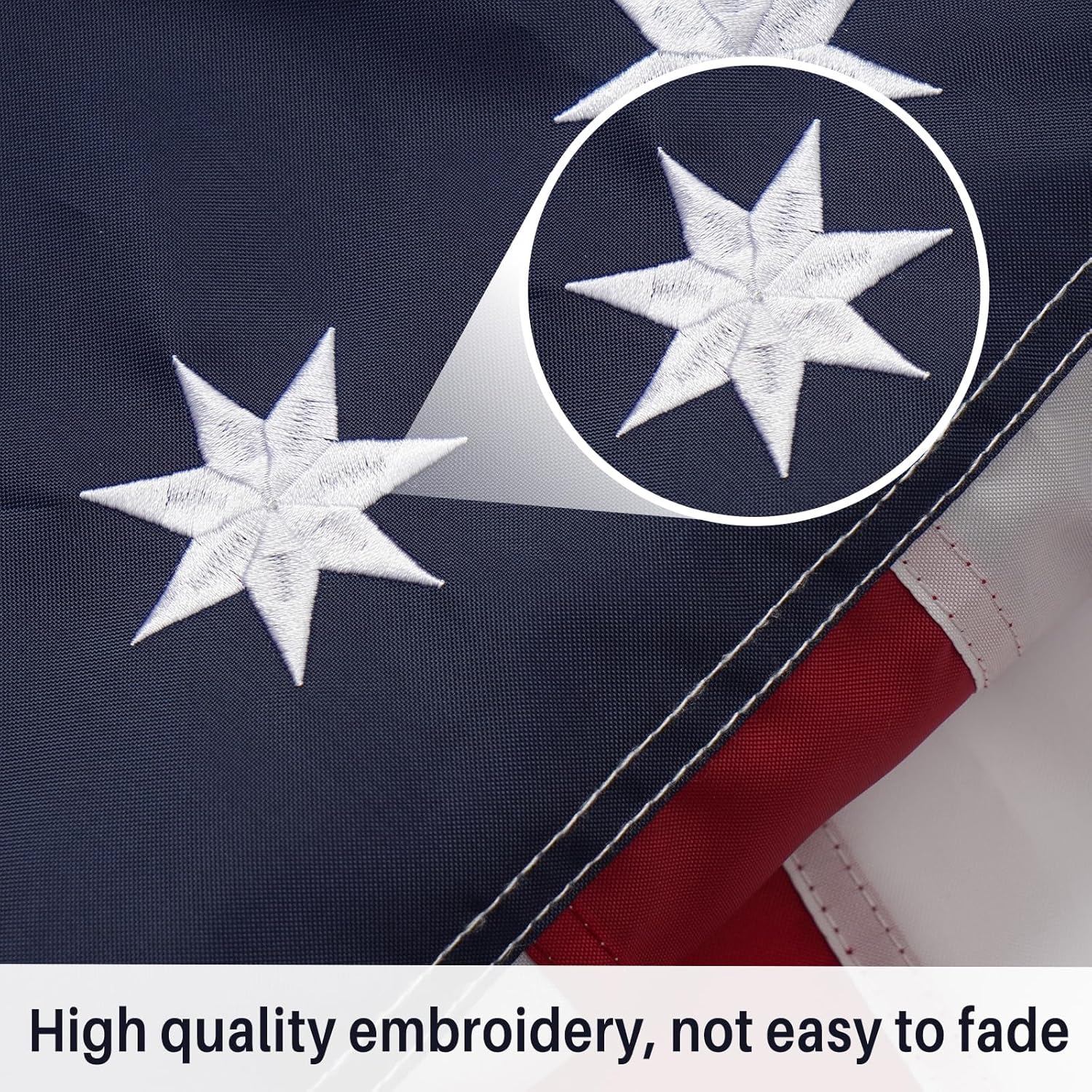 AMZFLAG 76 Bennington Flag 3x5 ft Outdoor, Embroidered 1776 Betsy Ross Flags for 250 Anniversary Outside, Heavy Duty Bennington US USA Flag with 2 Brass Grommets
