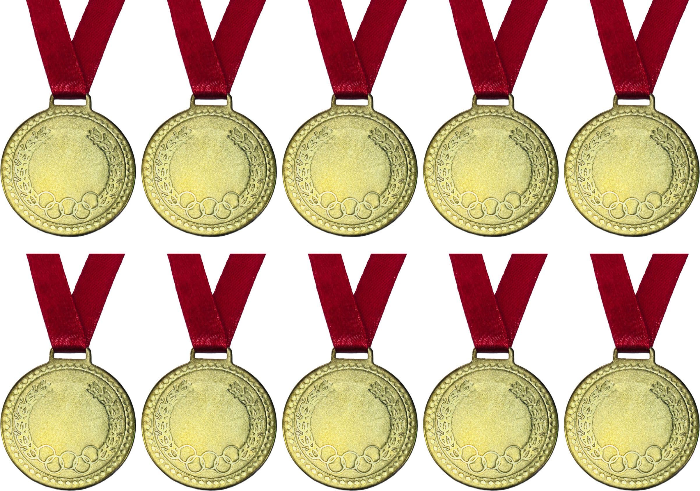GYMFREAK Medals for School Competition Sport 10Pc 1.75 inch Gold Medal Medal (1.75 inch)-image-17