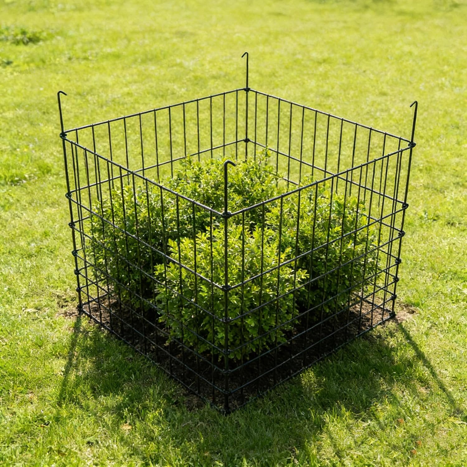 Garden Wire Compost Bin 30x30x24 inches, Green, Garden Bed Fencing