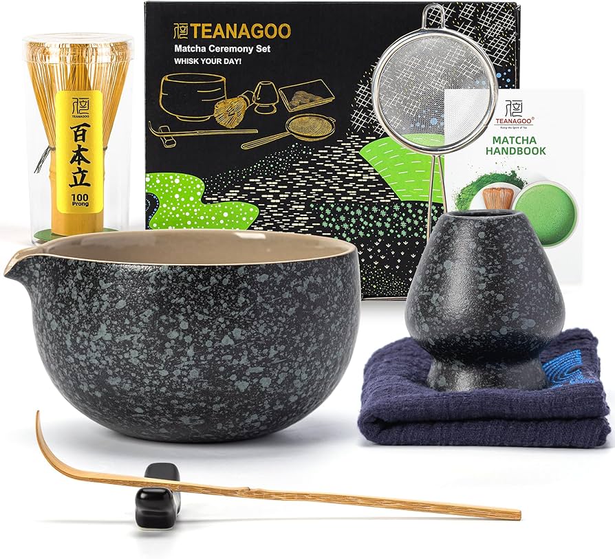 Buy TEANAGOO Matcha Whisk Set | 7 Pcs / Set, Bamboo & Ceramic