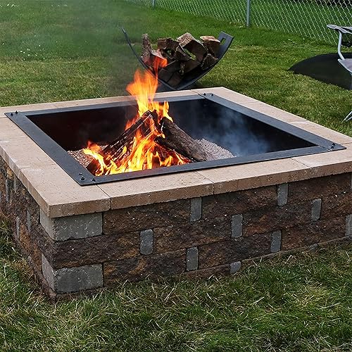 Miniatura 4 de Sunnydaze pozo cuadrado para fogata, de alta resistencia. Haga su propio pozo para fogata, disponible en múltiples tamaños., Contemporáneo, 30