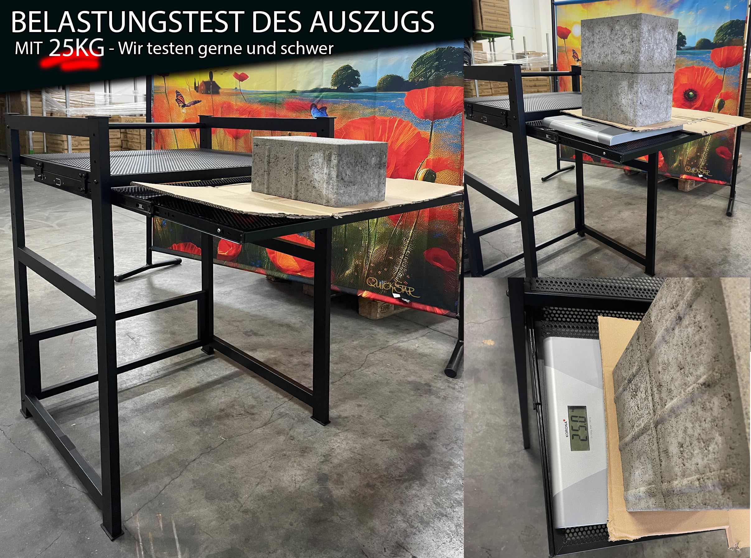 QUICK STAR Waschmaschinenregal 74x65x111cm mit Auszug Weiss Standregal Trockner Aufbewahrungsorganisator Badezimmer