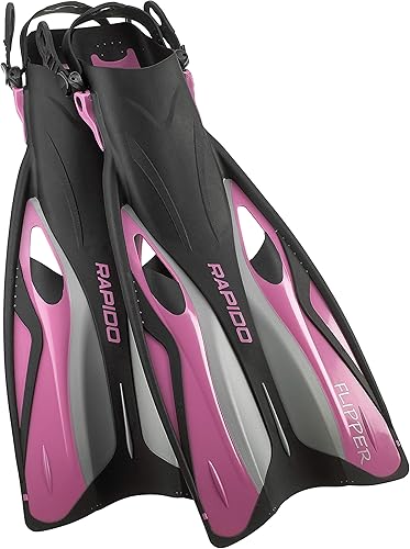 Vista 9 de Phantom Aquatics Rapido Boutique Collection Clareza Three Window Tempered Glass Lens Mask Fin Snorkel Set with Snorkeling Gear Carry Bag