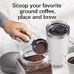 Hamilton Beach The Scoop Single Serve Coffee Maker, No Pods or Paper Filters Needed, Brews 8-14 oz Cups, Reusable Scoop Filter, Auto Shutoff, Black (47620) | 8-14oz. Cups | Brews in Minutes | Intuitive Controls | Black | 47620
