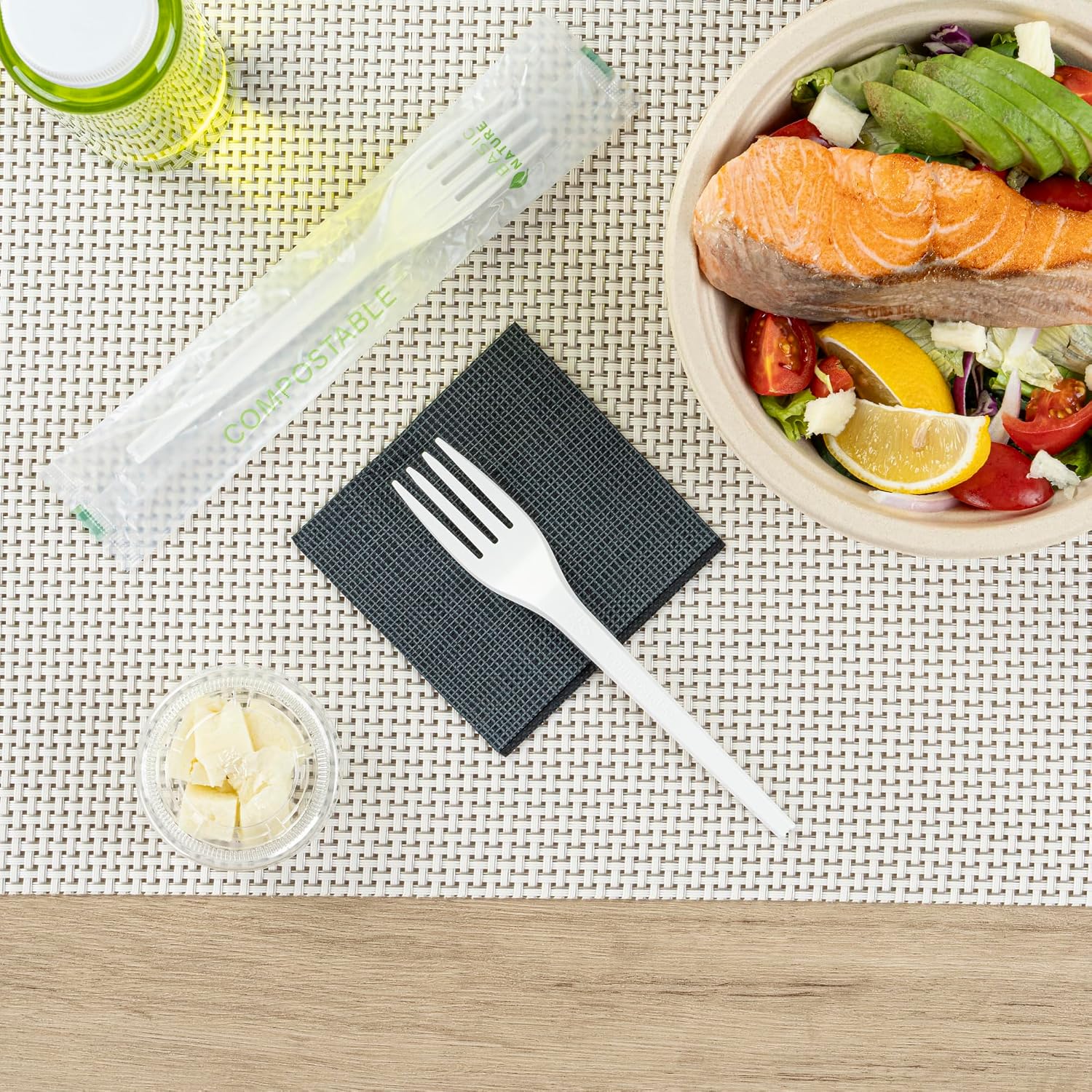 Restaurantware Plastic Forks 50 Pack of 6.5 Inch Individually Wrapped Heat-Resistant Disposable CPLA Sustainable Utensil Flatware White for Large Events