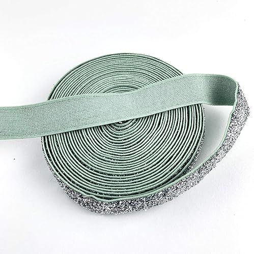 Miniatura 2 de Worlds Cinta elástica de terciopelo metálico con purpurina esmerilada para lazos para el cabello, manualidades, lazo para la cabeza de niña de 5 1.