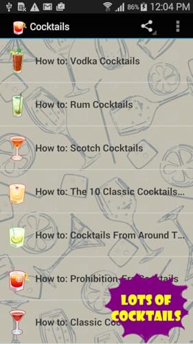 Cocktails e bebidas alcoólicas
