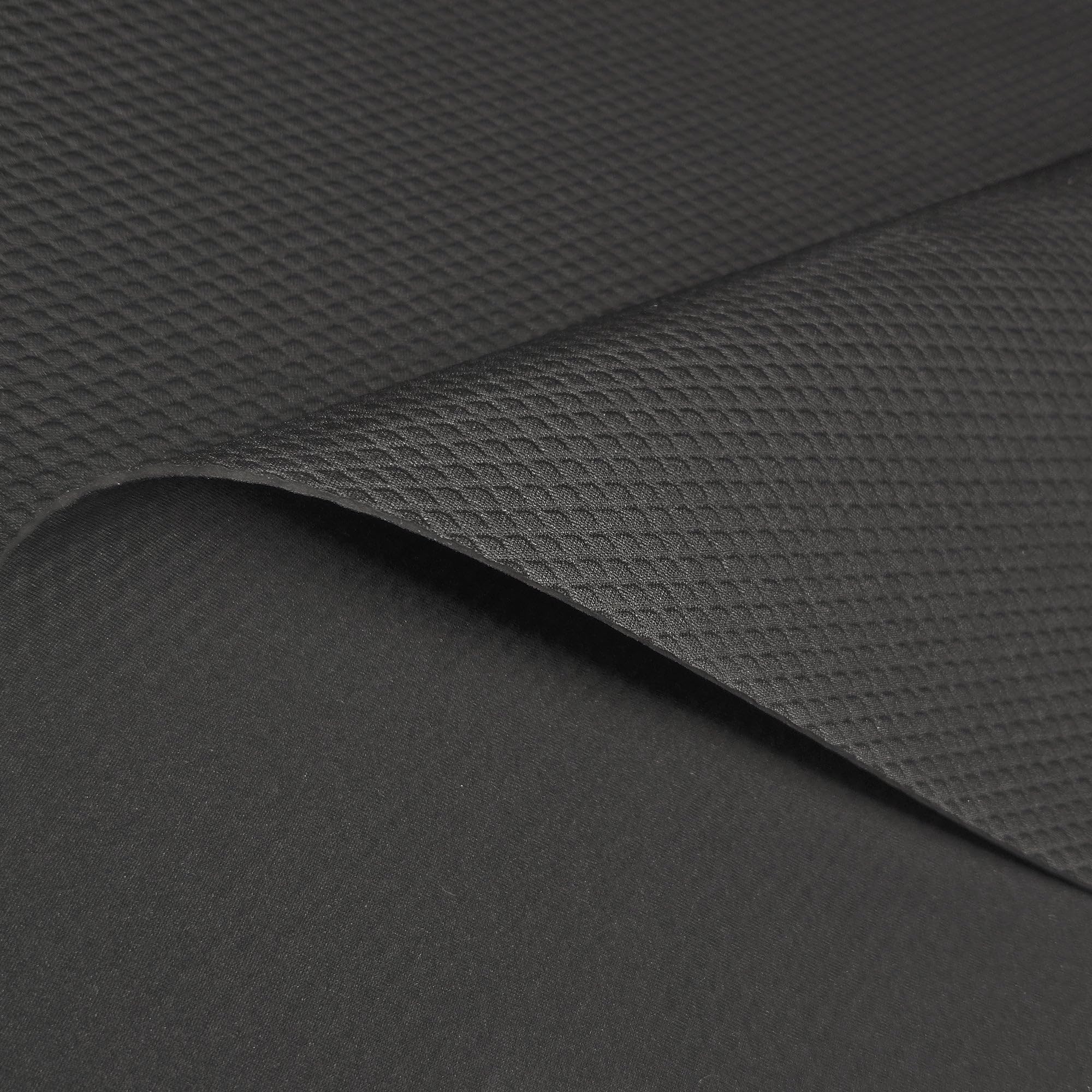 2mm Black Diamond Embossed Neoprene Fabric, Scuba Wetsuit Material, Fabric for Sewing, Thin Foam Rubber Sheet (Black, 1' x 4')