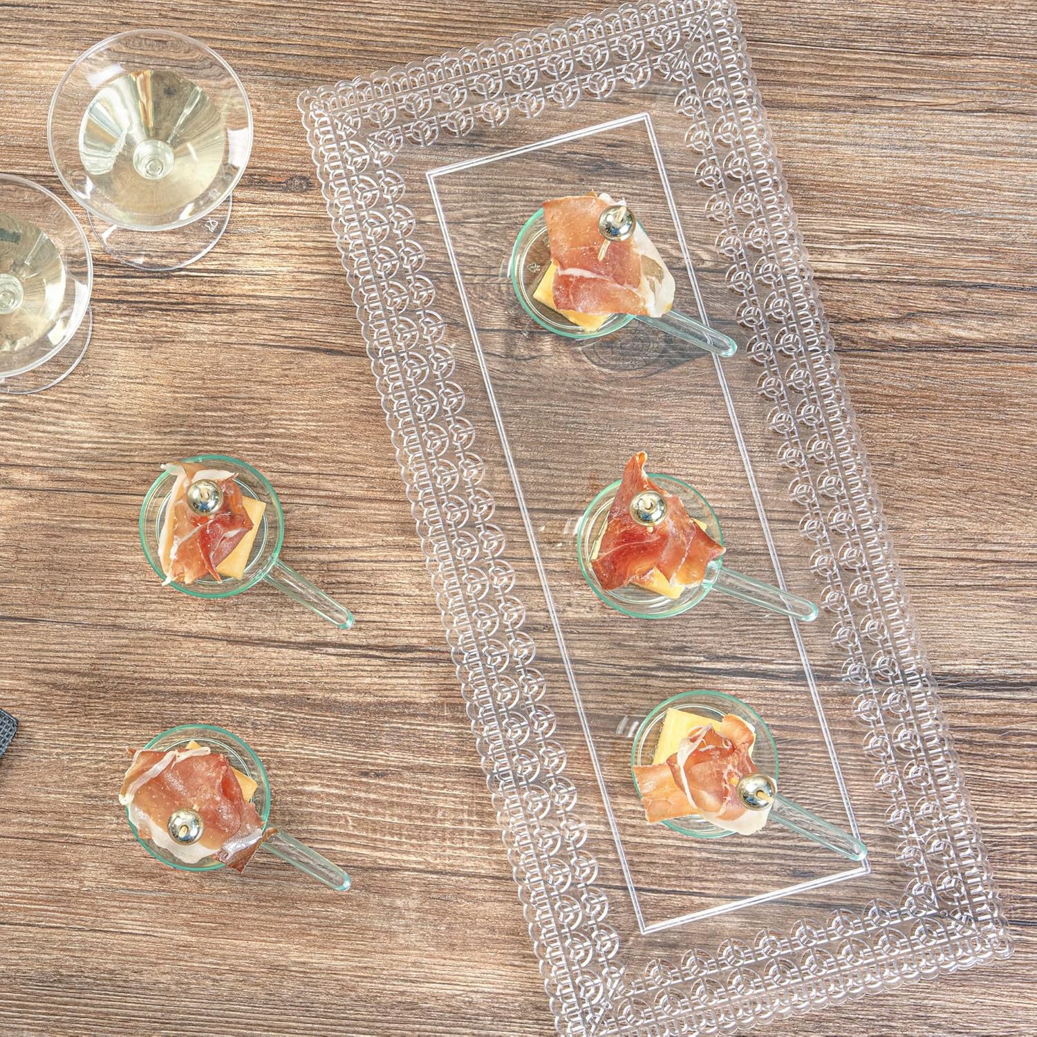 Restaurantware 1 Ounce Disposable Dessert Cups 100 Mini Sauce Dishes - Sauce Pan Design Serve Condiments Snacks or Samples Seagreen Plastic Small Appetizer Plates For Parties or Catered Events