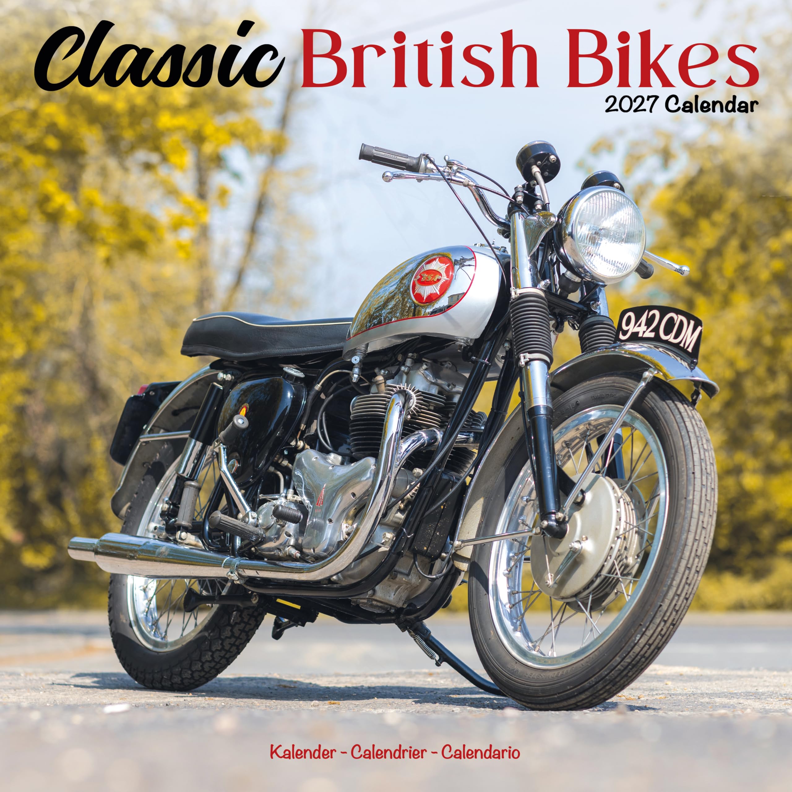 Classic British Bikes 2027 Calendar | Square Wall Calendar | Motorcycle Gift | Plastic Free Packaging | by Avonside Publishing