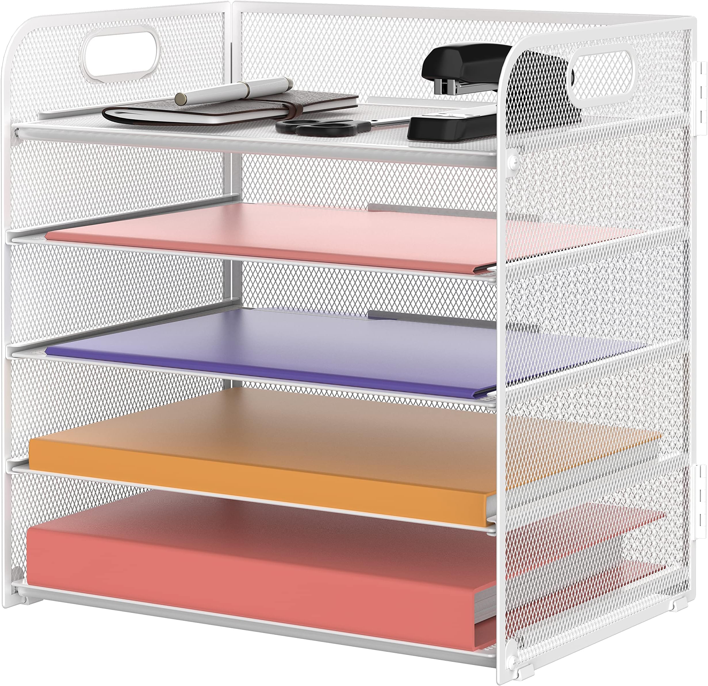 Zilpoo 5 Tier Plastic Desk Letter Organizer Tray