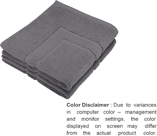 Vista 33 de GLAMBURG Paquete de 2 tapetes de baño de algodón prémium de 20 x 32 pulgadas, 100% algodón hilado en anillo, calidad de hotel y spa, 21.16 oz/m²